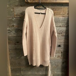 Free People Side Tie Tunic Sweater